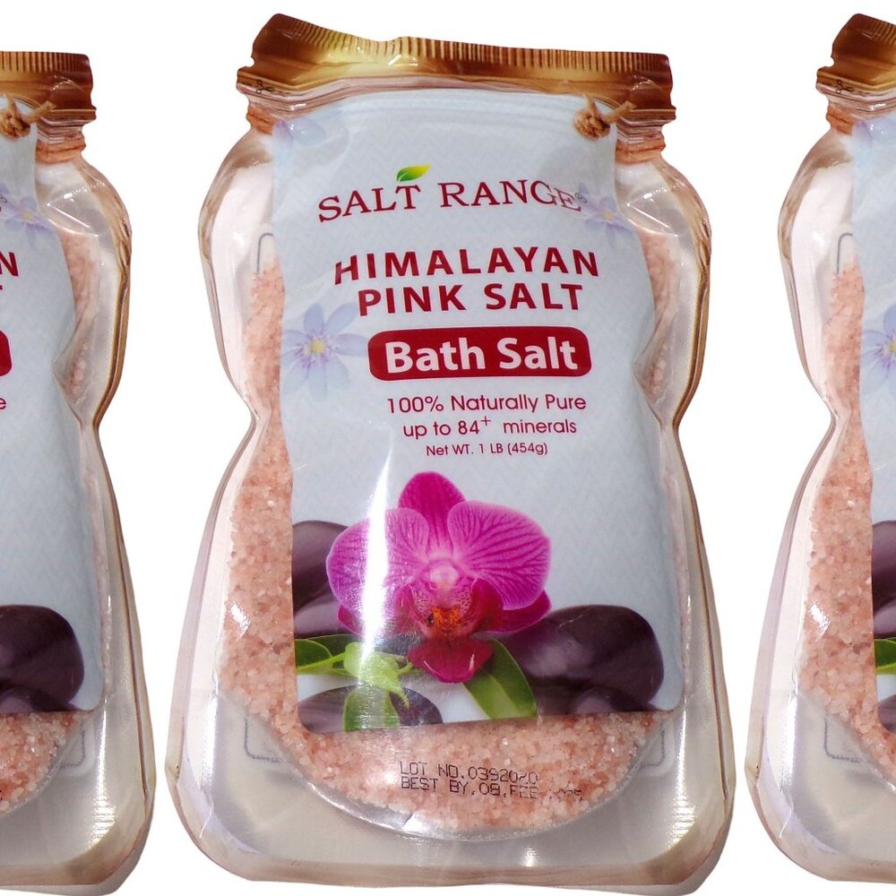Salt Range Himalayan Pink Salt Bath Salt 100% Naturally Pure 1lb Set of 3